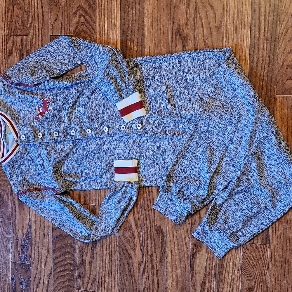 Cozy grey one piece pajamas